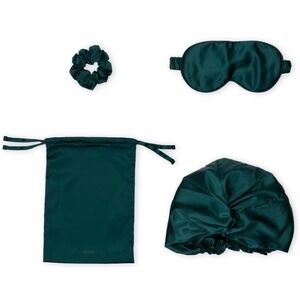 WNDR LN Satin Self Care Travel Set NEW in Dark Forest 4-Piece Set